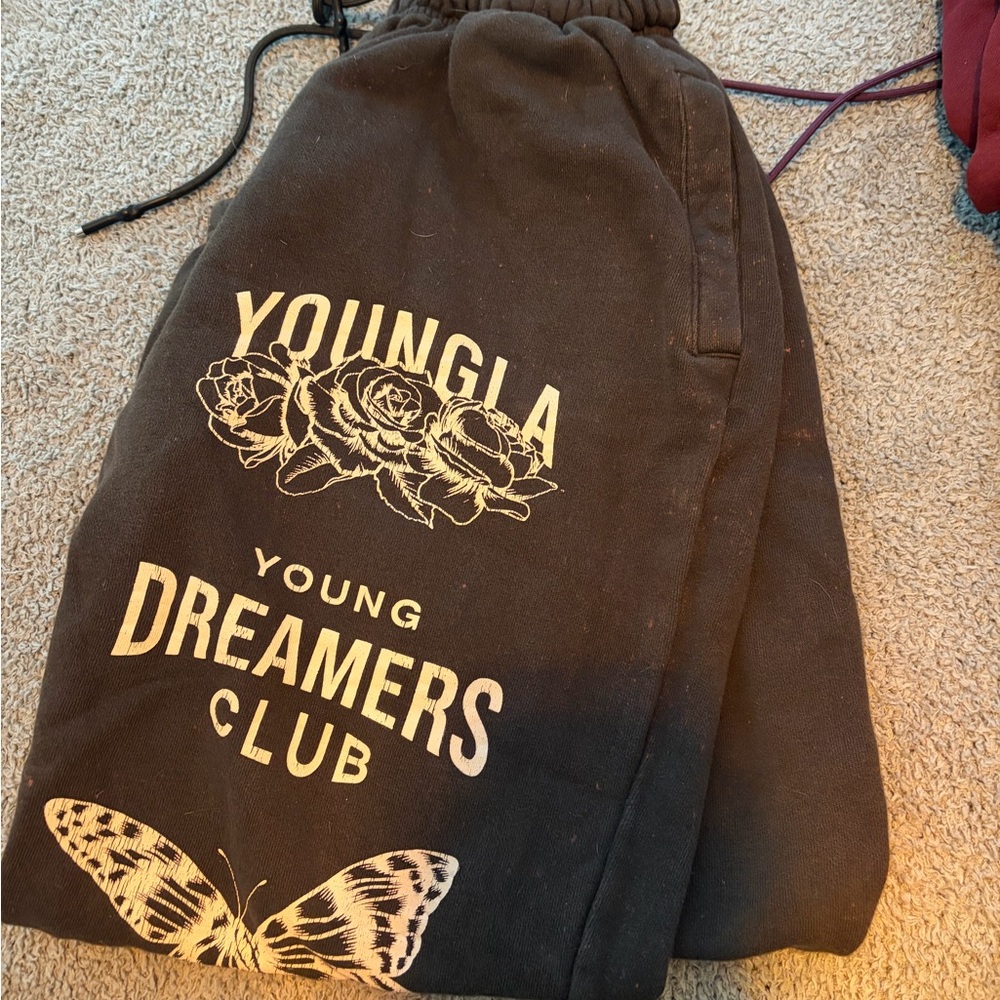 YoungLA Black Dreamers Club Joggers Size Small